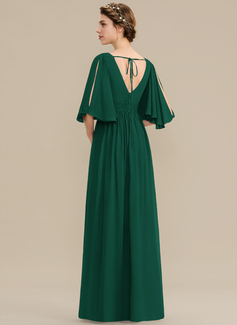 Kjole A-line kjole i Chiffon med Ruffle