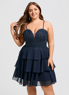 Jurk van kant met sweetheart spaghetti pailletten