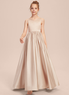 A-line Bow Satin Dress
