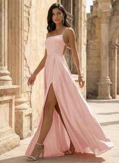 Square Spaghetti Straps Satin Dress