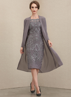 Kjole i Blonder med Skulderfri