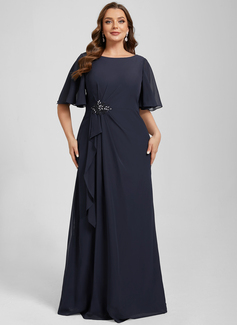 A-line Sequins Chiffon Dress