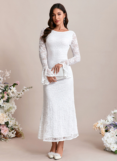 Sequins Boat Neck Long Sleeve Trumpet/Mermaid Lace Maxi Dress 
