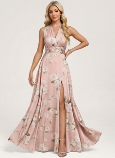 A-line One Shoulder Ruched Matte Satin Dress