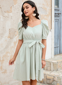 Sweetheart A-line kjole Bomull Mini Motekjoler 