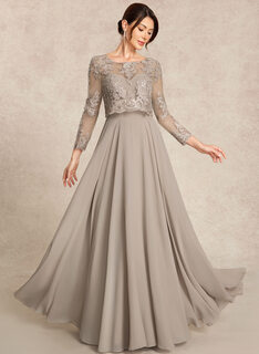 Robe trapèze avec paillettes en dentelle