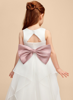 Ball-Gown/Princess Bow Satin Dress