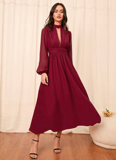 Chiffon Midi Dress