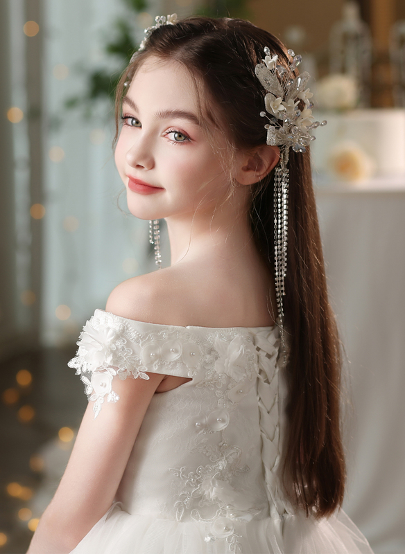 Flower Rhinestones Flower Girl Headpieces (Set of 2) 