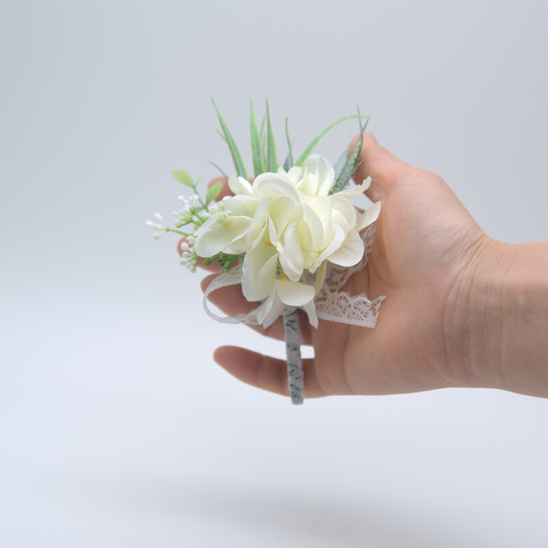 1 PC Artificial Wedding Flowers Silk Cloth Dahlia Boutonniere 