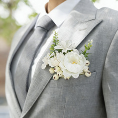 Kunstig Bryllupsblomster Silke Blomst Boutonniere
