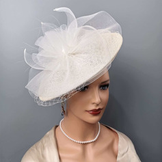 Mulher flores sinamay kentucky derby fascinadores com bandolete
