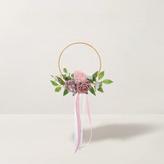 Sztuczny Bukiety ślubne Obręcz Stop Róże Druhny Bukiety