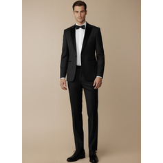 Slim Fit Wrinkle Resistant Stretch Men's Wedding Tuxedos 2 Piece (314429533)