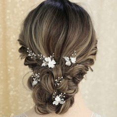 Coiffe de mariage pearl fleurs épingles à cheveux (lot de 6)