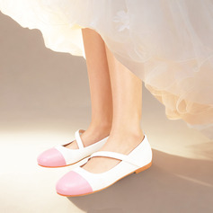 Mädchen Flache Schuhe Freizeit Party Kunstleder Runde Schuhspitze Flach Schuhe 