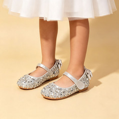 Girl's Flower Girl Shoes Casual Bowknot Leatherette Closed Toe Flat Heel Shoes