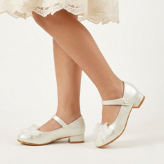 Bambina scarpe flower girl cosplay cristallo similpelle punta tonda tacco spesso scarpe