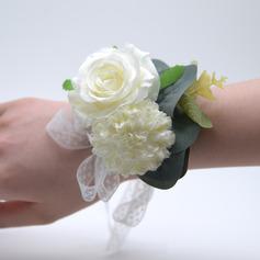 1 PC Artificial Wedding Flowers Silk Cloth Wrist Corsage 