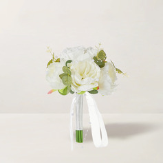 Sztuczny Bukiety ślubne Ksztalt Bukietu Jedwab Róże Druhny Bukiety