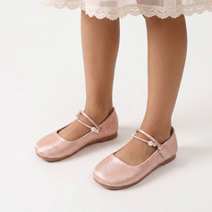Bambina scarpe flower girl all'aperto stampa similpelle punta tonda tacco piatto scarpe