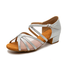 Chaussures latines femmes talon carré faux cuir intérieur chaussures de danse 