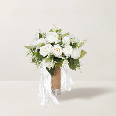 Sztuczny Bukiety ślubne Dowolna forma Kwiat jedwabiu Róże