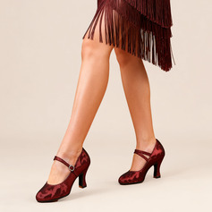 Женский Бальные туфли Высокий каблук Искусственная кожа В помещении Обувь для танцев 