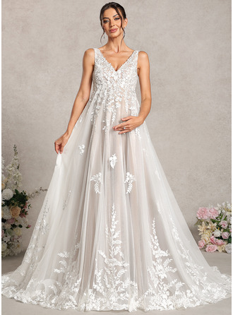 Vestido premamá línea a de encaje