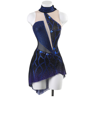 Women's Figure Skating Dresses Rhinestone Competition Dress