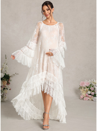 Vestido premamá línea a de encaje
