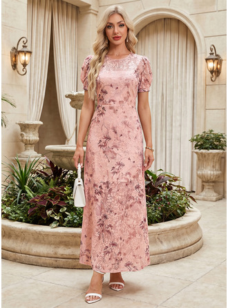 Jacquard veludo maxi vestido