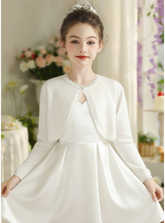 Cotton Long Sleeves First Communion Flower Girl Cardigan Wraps