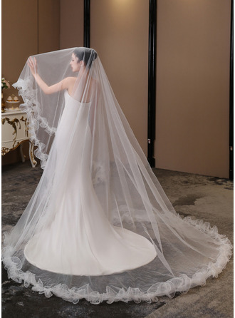 Perlen Einstufig Hochzeit Kathedralenschleier 280 cm Brautschleier 