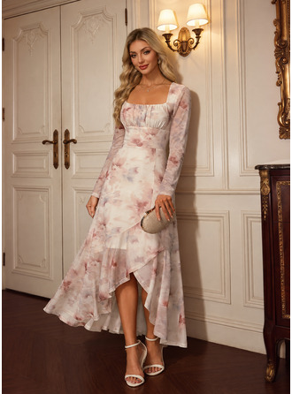 Blomsterprint Elasthan Maxi Kjole