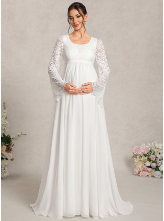 Vestido premamá línea a de encaje