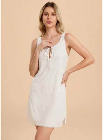 Cotton Lace Trim Night Gown