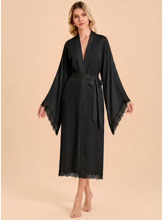 Matte Satin Lace Robe