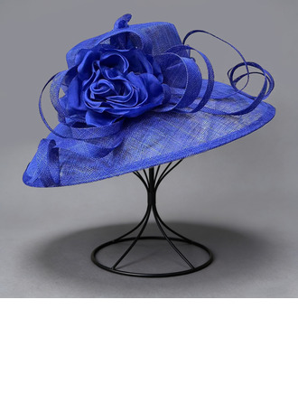 Mujer borde flores arco giratorio sinamay el derby de kentucky día de las damas sombreros de la iglesia 