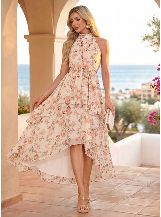 Frente única chiffon vestido