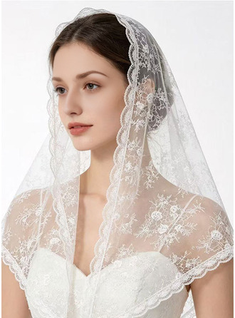 Lace Single Tier Mantilla Short 55" Wedding Veils