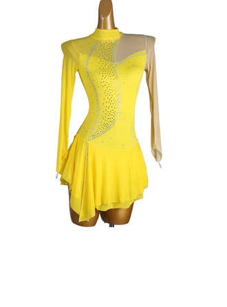 Women's Figure Skating Dresses Rhinestone Competition Dress