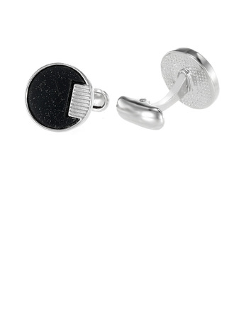 JJ's House Alloy Modern Round Cufflinks（Set of 2)
