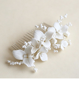 Coiffe de mariage fleurs peigne à cheveux