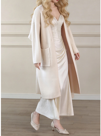 Dzianina Długie rękawy Elegancki Formalny Okrycie