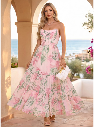 Chiffon maxi vestido