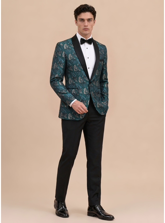 Smoking de bal jacquard pour homme, 2 pièces