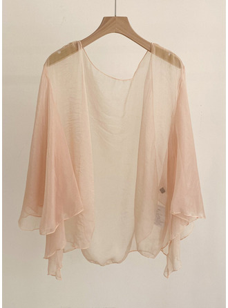 シフォン エレガント ジャケット/ラップ ととも​​に ソリッドカラー 