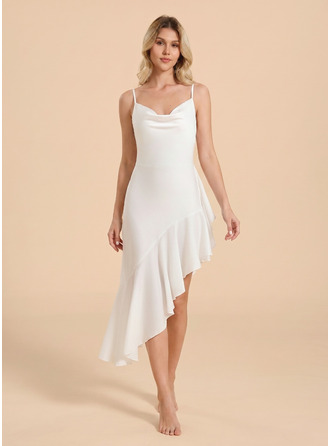 Matte Satin Ruffles Night Gown