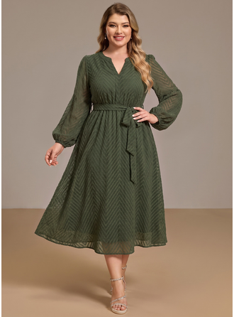 Chiffon midi vestido